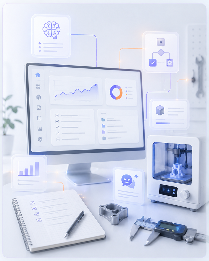 Projektarbeit und Eigenentwicklungen – digitale Werkstatt und 3D-Druck